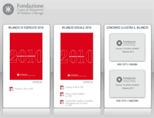 Tablet Screenshot of bilanci.fondazionecariparo.it